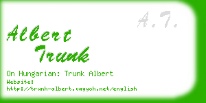 albert trunk business card